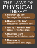 The Laws of Physical Therapy: Physical therapist notebook. Physical therapist gifts for men women. 8.5 x 11 size 120 Lined Pages physical therapist journal. Funny physical therapist gift ideas 1090762828 Book Cover