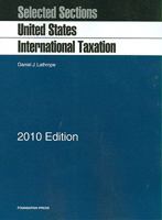 Selected Sections on United States International Taxation 1599416913 Book Cover