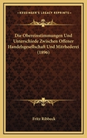 Die Obereinstimmungen Und Unterschiede Zwischen Offener Handelsgesellschaft Und Mitrhederei (1896) 1168340764 Book Cover