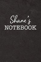 Shane's Notebook: Personalized Scrapbook for Men 1798916037 Book Cover