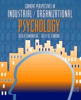 Current Perspectives in Industrial/Organizational Psychology 0205142524 Book Cover