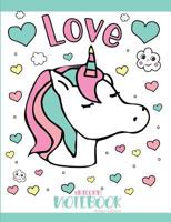 Love Unicorn Notebook White Edition 1795071850 Book Cover