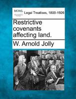 Restrictive covenants affecting land. 1240027168 Book Cover