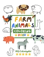 Farm Animals Coloring Book: A Funny Farm Animal Coloring Book for Kids Ages 2-5, Easy Coloring Pages for Preschool and Kindergarten B08XLGJR73 Book Cover