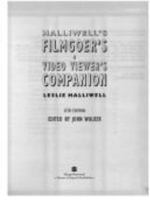 Halliwell's Filmgoer's and Video Viewer's Companion 0062733389 Book Cover