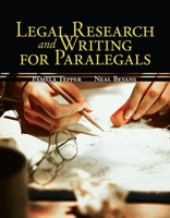 Legal Research And Writing for Paralegals 007352462X Book Cover