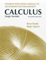 Single Variable Calculus: Early Transcendentals Student Solutions Manual 0716795949 Book Cover