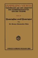 Quarzglas Und Quarzgut 3663009572 Book Cover