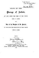 State of the Peerage of Ireland, at and Since the Time of the Union, 1801 to 1888 1532885377 Book Cover