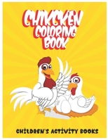 chicken coloring book children's activity books: Drinking Animals Coloring Book Farm Animal Creative Chickens Coloring Book  Gifts for Kids 4-8 B088GJ5QNG Book Cover