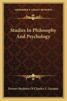 Studies in Philosophy and Psychology 1163297941 Book Cover