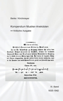 Kompendium Musiker-Anekdoten Dritter Band 1835-1842: kritische Ausgabe (German Edition) 381922551X Book Cover