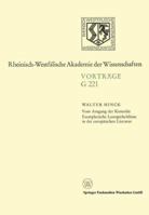 Vom Ausgang Der Komodie Exemplarische Lustspielschlusse in Der Europaischen Literatur 3663018237 Book Cover