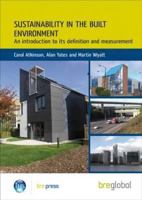 Sustainability in the Built Environment: An Introduction to Its Definition and Measurement (Br 502) 184806084X Book Cover