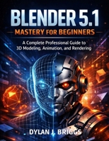Blender 5.1 Mastery for Beginners: A Complete Professional Guide to 3D Modeling, Animation, and Rendering B0GXPCYJLR Book Cover