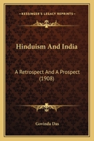 Hinduism And India: A Retrospect And A Prospect 1167017587 Book Cover
