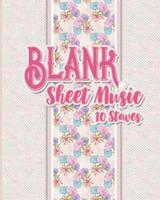 Blank Sheet Music - 10 Staves: Music Sheet Notebook / Music Staff Paper Notebook / Blank Music Notes - Hydrangea Flower Cover 1973954702 Book Cover