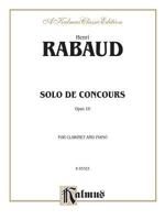 Solo de Concours: Opus 10 for Clarinet and Piano 0757922554 Book Cover