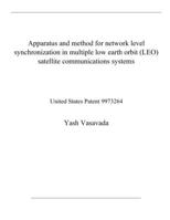 Apparatus and method for network level synchronization in multiple low earth orbit (LEO) satellite communications systems: United States Patent 9973264 B08QWTSJKT Book Cover