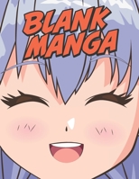 Blank Manga Comic Notebook [8.5x11][150pages]: Create Your Own Anime Manga Comics with many templates, Purple hair girl 167461442X Book Cover