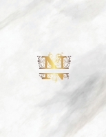 N: Monogram Initial Weekly Academic Planner Marble 8.5 x 11 1655663216 Book Cover