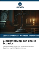 Gleichstellung der Ehe in Ecuador (German Edition) 6206379604 Book Cover