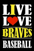 Live Love BRAVES Baseball: This Journal is for BRAVES fans gift and it WILL Help you to organize your life and to work on your goals for girls womens kids men: Passeword tracker, Gratitude journal, To 166124064X Book Cover