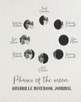 Phases of the moon Quadrille notebook Journal: Graph notebook planner for the science and nature appreciator, star gazer and astronomy lover - Phases of the moon on white watercolour effect cover art  1692577727 Book Cover