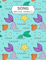 Song Writing Journals: Lined Ruled Paper With Wide Empty Staff Paper 6 Stave Blank Sheets Music Manuscript Paper For Notes, Lyrics And Music. ... Book Journal Notebook, Kids Mermaid Gift 1671842383 Book Cover