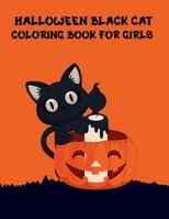 Halloween Black cat Coloring Book For Girls B0CPST6425 Book Cover