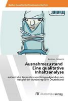 Ausnahmezustand Eine Qualitative Inhaltsanalyse 3639878833 Book Cover