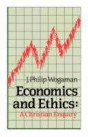 Economics and Ethics: A Christian Inquiry 0800619048 Book Cover