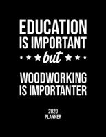 Education Is Important But Woodworking Is Importanter 2020 Planner: Woodworking Fan 2020 Calendar, Funny Design, 2020 Planner for Woodworking Lover, Christmas Gift for Woodworking Lover 1677119381 Book Cover