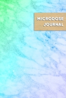 Microdose Journal: Track and improve your microdosing experience with a daily log | Blue, green and aqua marble design 1688812202 Book Cover
