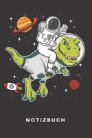 Notizbuch: Notizbuch Notizheft Schreibbuch 110 Seiten Karo Kariert Karos DIN A5 Astronaut Weltraum Weltall Galaxie Universum Raumfahrt Sterne Planeten Astronomie Astrologie T-Rex Dinosaurier Tyrannosa 1677154985 Book Cover