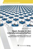 Open Access in Den Literaturwissenschaften 3639462424 Book Cover