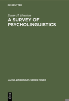 A survey of psycholinguistics 902791995X Book Cover