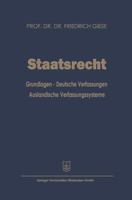 Staatsrecht: Grundlagen - Deutsche Verfassungen Auslandische Verfassungssysteme 3663196798 Book Cover