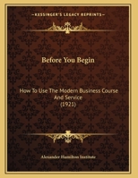 [Modern Business] Before You Begin. How to Use the Modern Business Course and Service 1120007054 Book Cover