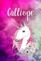 Calliope: Cute Unicorn Notebook Writing Journal for Girls,6x9 dimension|121pages,Personalized With Name,  Personalized Writing Journal,Notebook for Women and Girls, Personalized Notebook/Journal Gift 1690971223 Book Cover