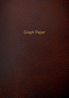 Graph Paper: Executive Style Composition Notebook - Brown Leather Style, Softcover 7 x 10 - 100 pages (Office Essentials) 1691079391 Book Cover