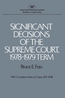 Significant Decisions of the Supreme Court 1978 1979 0844733873 Book Cover