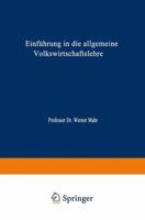 Einfuhrung in Die Allgemeine Volkswirtschaftslehre 3409854789 Book Cover