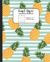 Graph Paper Composition Notebook: Quad Ruled 5 Squares to 1 Inch Grid Paper Science & Math Graphing Notebook 5x5 7.5 x 9.25": Ananas Pineapple Teal Stripes 1686365810 Book Cover