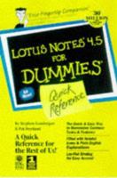 Lotus Notes 4.5 for Dummies Quick Reference 0764503111 Book Cover