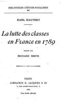 La Lutte Des Classes En France En 1789 1018396292 Book Cover