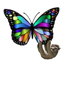 Sloth Butterfly: Dot Grid Journal, Animal Notebook (Size 6x9) with 120 Pages 1712883453 Book Cover
