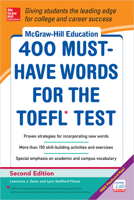 McGraw-Hill Education 400 Must-Have Words for the TOEFL Test 0071827595 Book Cover