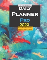 Daily Planner Pro 2020 Blue: Yearly, Monthly, Weekly, Daily and Hourly Planner size 8.5 Inch x 11 Inch 1673422225 Book Cover