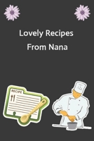 Lovely Recipes From Nana: Create Your Own Cookbook, Blank Recipe Book, 120 Pages, Black Plaid 1657333213 Book Cover